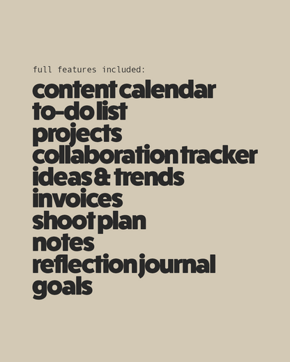the content creator planner